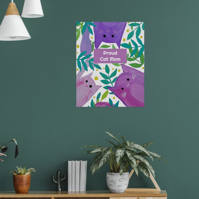 Póster Gatos y ramas Gato orgulloso mamá (Salón 1)