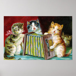 Póster "Gatos y una caja de cambios"