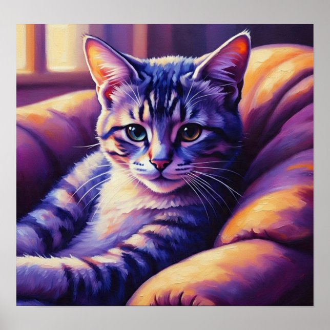 Póster GatoTabbyTranquilo (Frente)