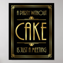 Póster Gatsby Art Deco Un FIESTA SIN IMÁGENES DE Rótulo