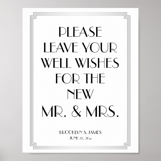 Póster Gatsby Rótulo de libro de oro de estilo Art Deco 8 (Frente)