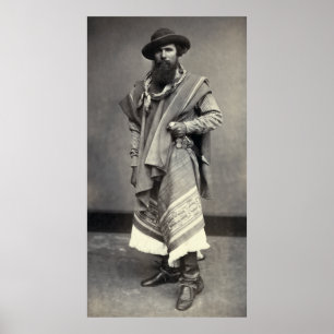 Póster Gaucho de la República Argentina 1868