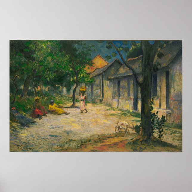 Póster Gauguin - Aldea En Martinica 1897 (Frente)