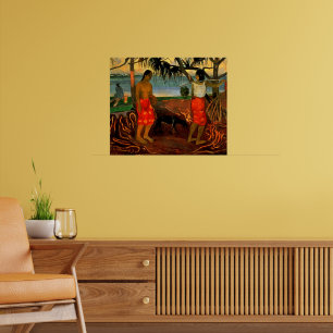 Póster Gauguin - Bajo el árbol de pandanus