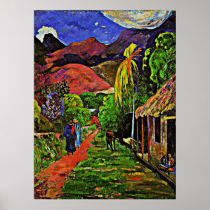 Póster Gauguin - Carretera en Tahití