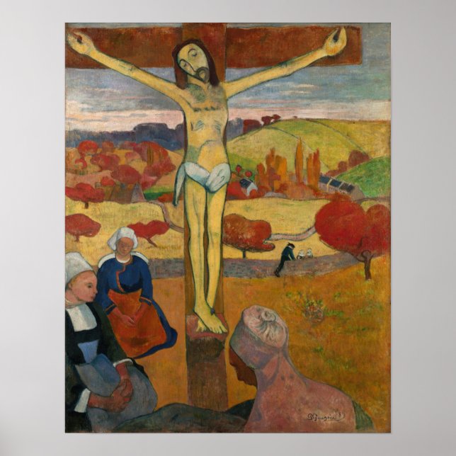 Póster Gauguin - El Cristo amarillo 1889 (Frente)