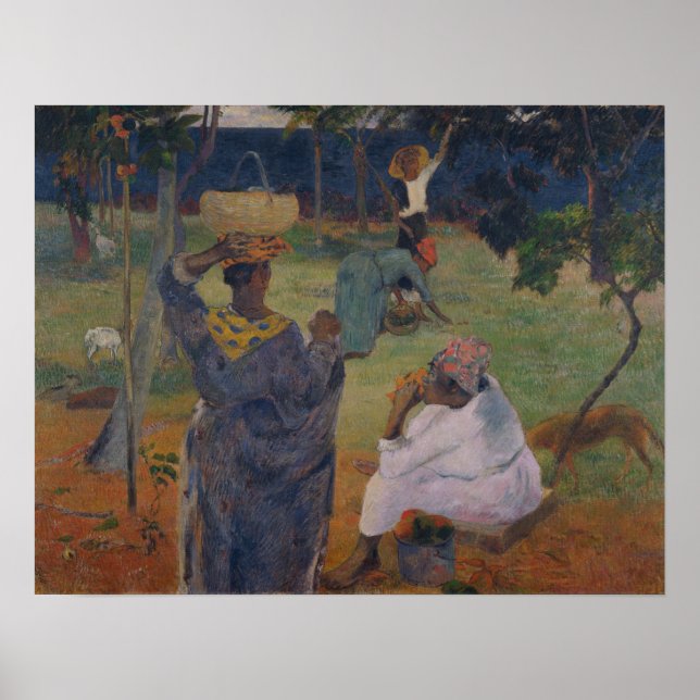 Póster Gauguin - Entre Los Mangos De Martinica 1887 (Frente)