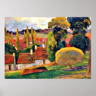 Póster Gauguin: Granja en Bretaña