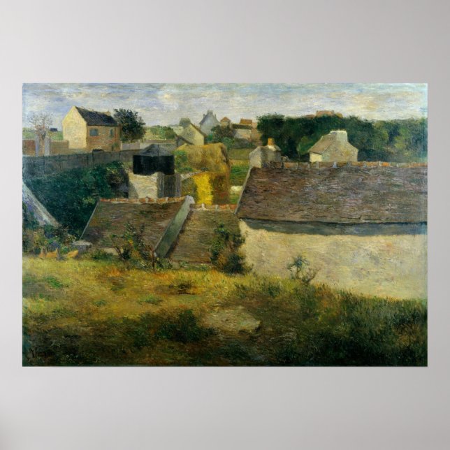 Póster Gauguin - Houses At Vaugirard 1880 (Frente)
