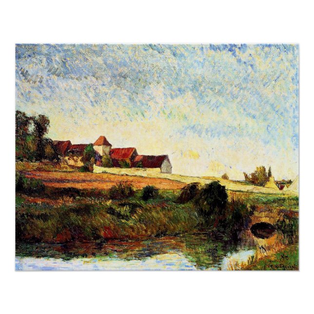 Póster Gauguin - La granja en Grue, (Anverso)