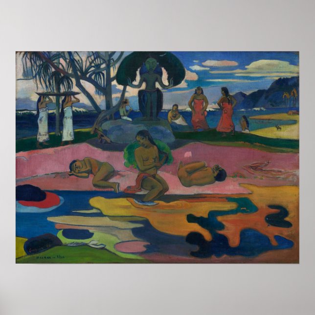 Póster Gauguin - Mahana No Atua (Día De Los Dioses) 1894 (Frente)
