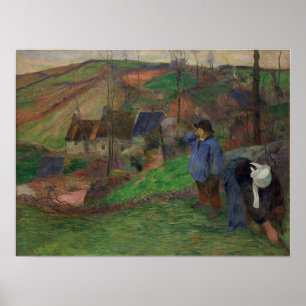Póster Gauguin - Paisaje De Bretaña 1888