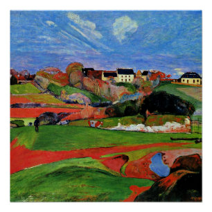 Póster Gauguin - Paisaje en le Pouldu