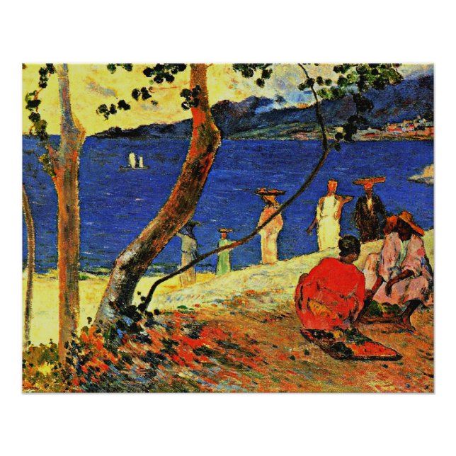 Póster Gauguin - Una costa (Anverso)