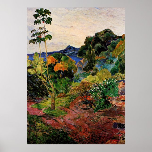 Póster Gauguin - Vegetación tropical (Frente)