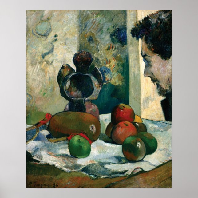 Póster Gauguin - Vida De Vida Con Perfil De Laval 1886 (Frente)