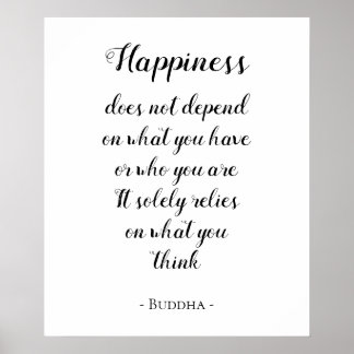 Póster gautam buddha quote about happiness
