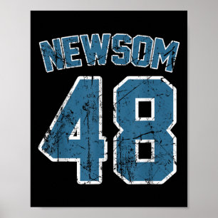 Póster Gavin Newsom 2028 Para Campaña Electoral Presidenc