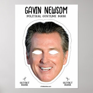 Póster Gavin Newsom Costume Máscara