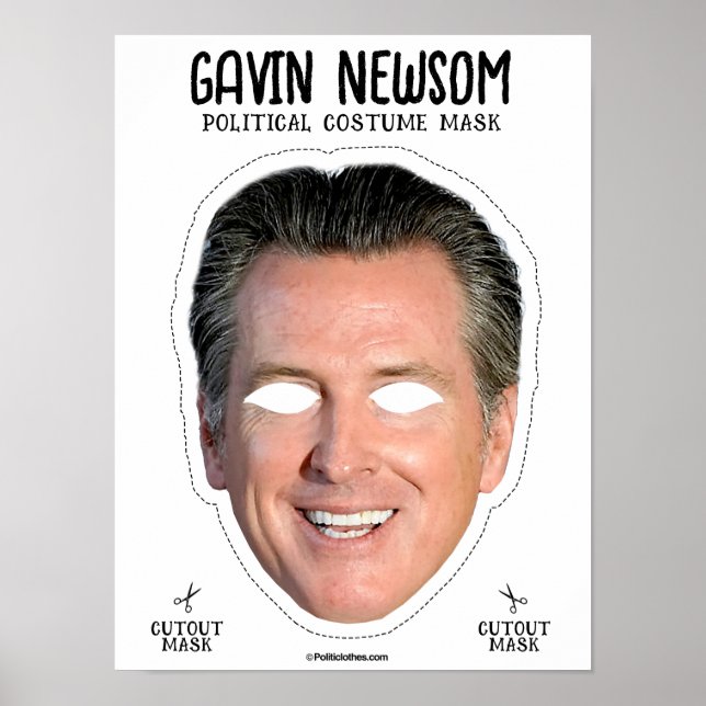 Póster Gavin Newsom Costume Máscara (Frente)