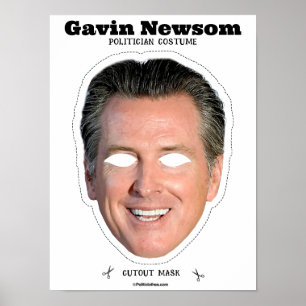 Póster Gavin Newsom Costume Máscara