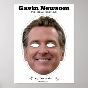 Póster Gavin Newsom Costume Máscara