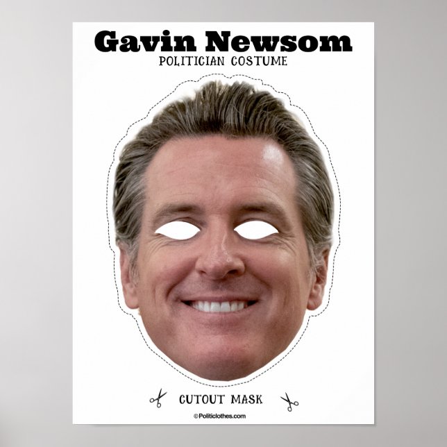 Póster Gavin Newsom Costume Máscara (Frente)