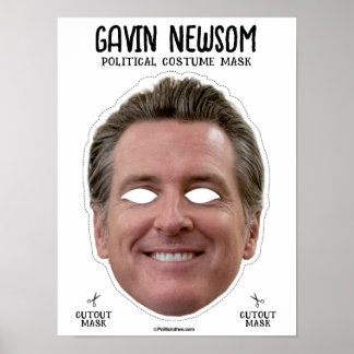 Póster Gavin Newsom Costume Máscara