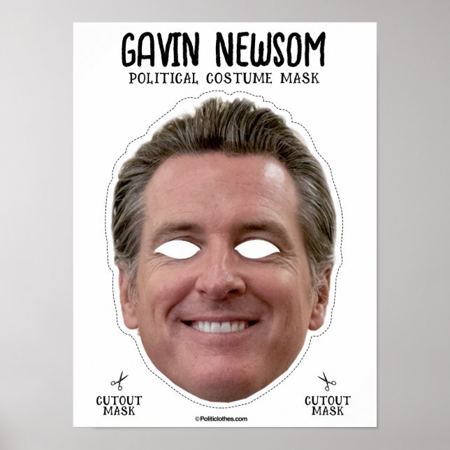 Póster Gavin Newsom Costume Máscara (Frente)
