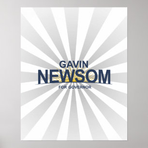 Póster Gavin Newsom para gobernador
