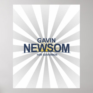 Póster Gavin Newsom para gobernador