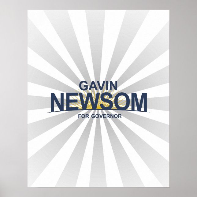 Póster Gavin Newsom para gobernador (Frente)