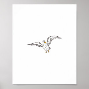 Póster Gaviota blanca