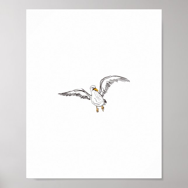 Póster Gaviota blanca (Frente)
