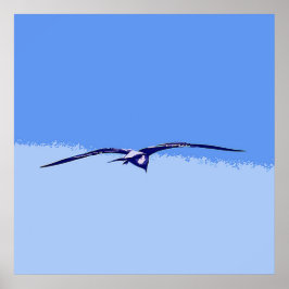 Póster Gaviota Marítima En Vuelo