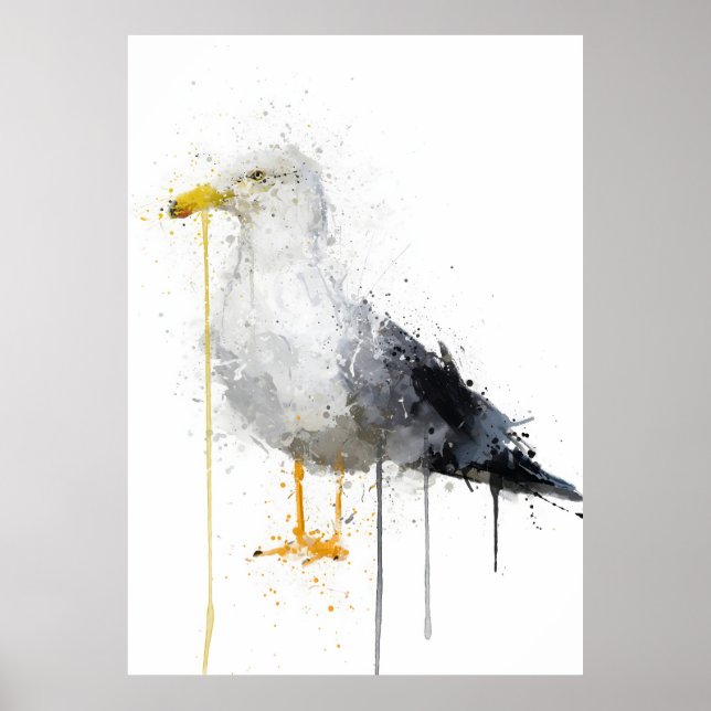 Póster Gaviota Pájaro (Frente)