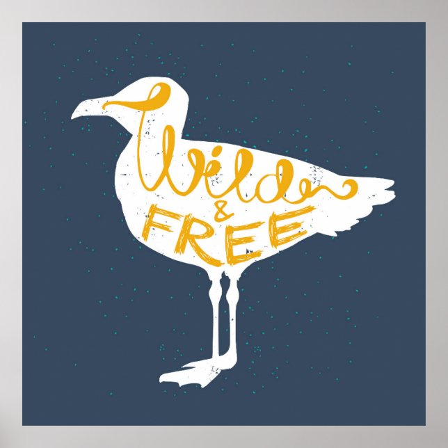 Póster Gaviota | Silvestre Y Libre (Frente)