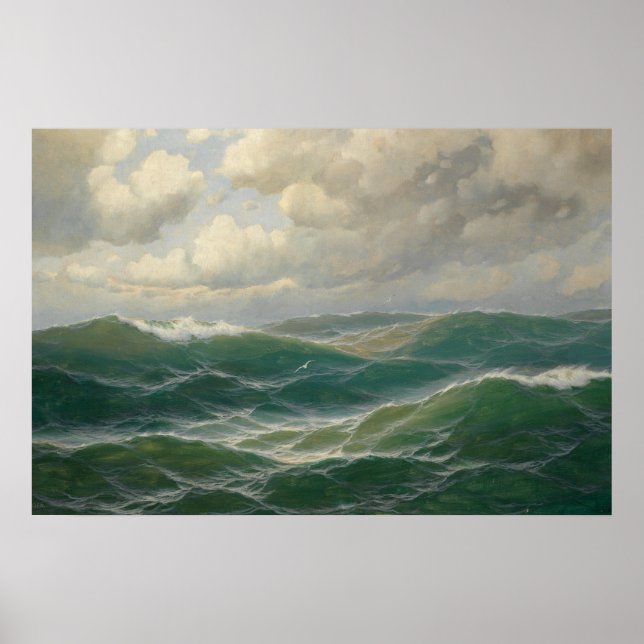 Póster Gaviotas sobre olas de Max Jensen (Frente)