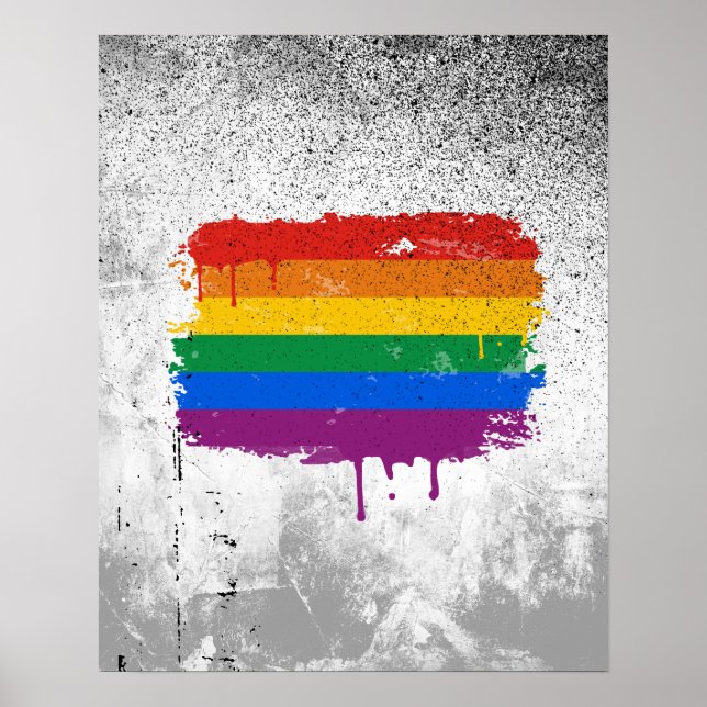 PÓSTER GAY FLAG DRIPPING (Frente)