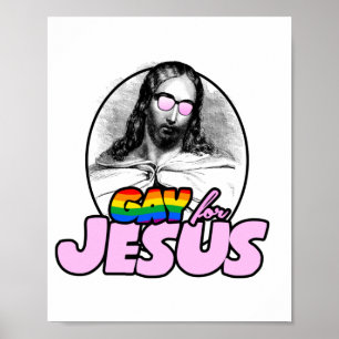 Póster Gay for Jesus Rainbow