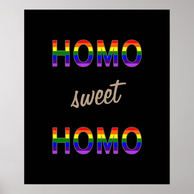 Póster Gay Funny Homo Sweet Homo (Frente)
