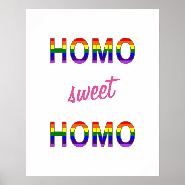 Póster Gay Funny Homo Sweet Homo (Frente)