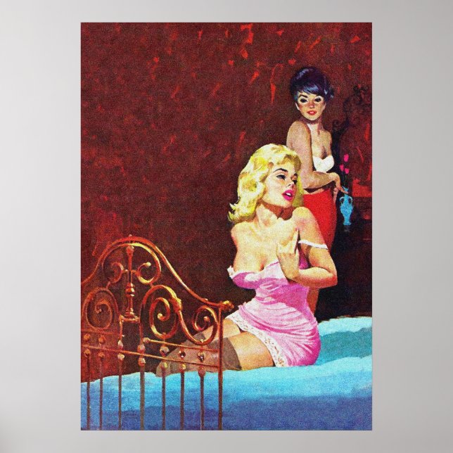 Póster Gay Love Vintage Pulp Magazine cubierta Art (Frente)