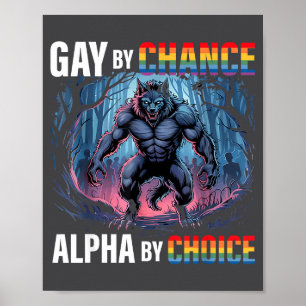 Póster Gay Por Casualidad Alpha Elección Lobo Divertido A