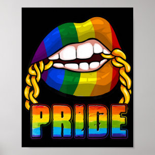 Póster Gay Pride Rainbow Lips LGBT Awareness Month 2022