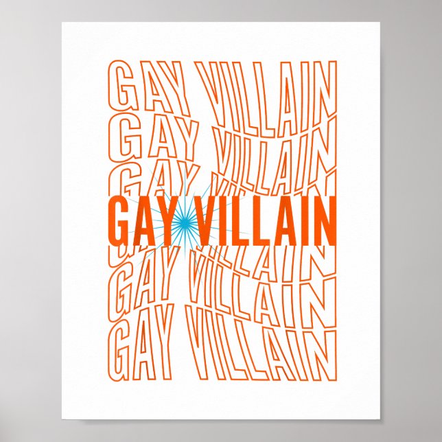 Póster Gay Villain gracioso meme LGBT Orgullo gay Lesbian (Frente)