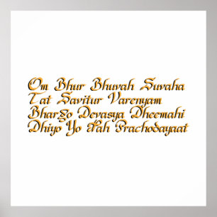 Póster Gayatri mantra