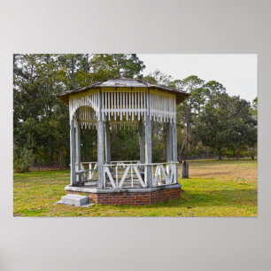 Póster Gazebo en el cementerio de St. Joseph, Florida