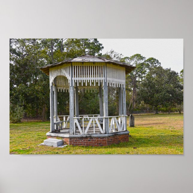 Póster Gazebo en el cementerio de St. Joseph, Florida (Frente)