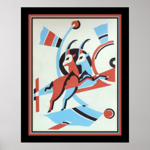 Póster Gazelle Art Deco de 1930